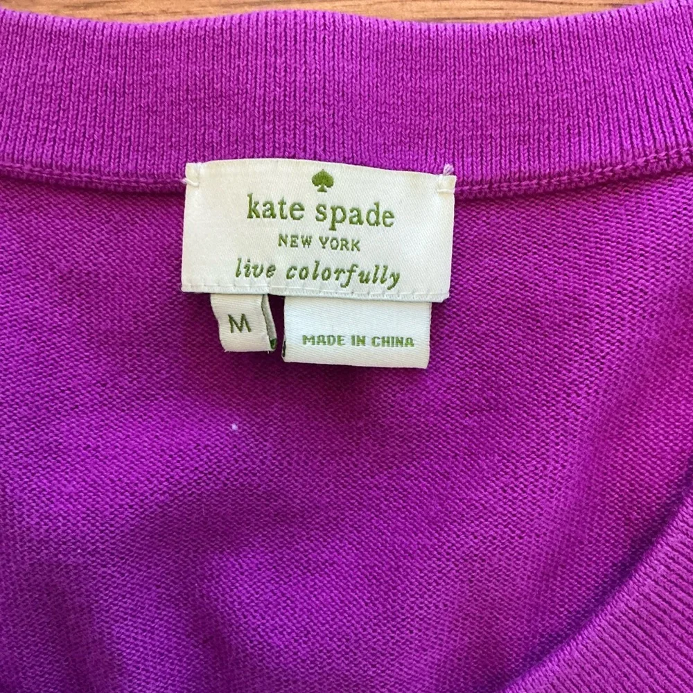 Kate Spade Purple Cardigan, Jewel Embellished, medium